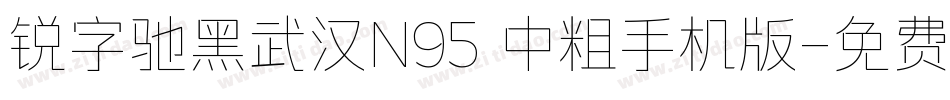 锐字驰黑武汉N95 中粗手机版字体转换